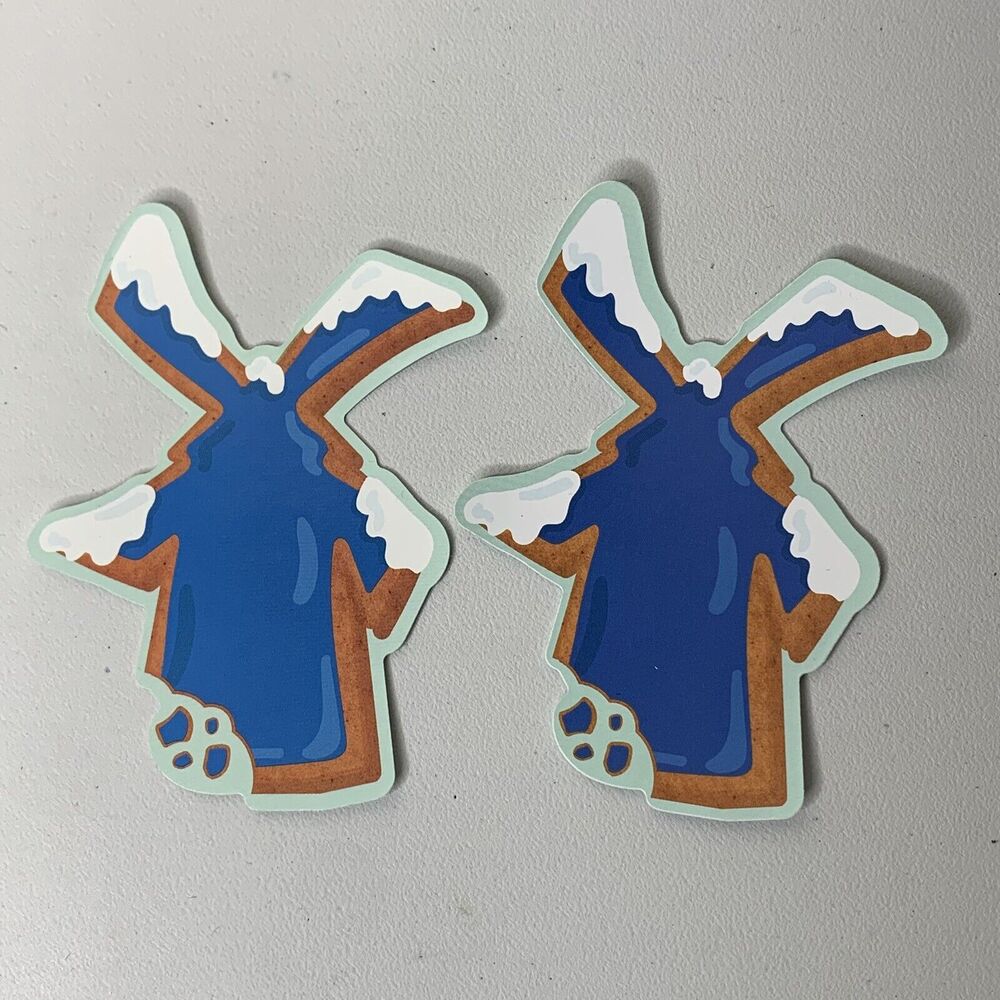 Dutch Bros Brother December Frosted Cookie Windmill Stickers Blue Bite Lot Of 2